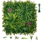 VEVOR Τεχνητός τοίχος φυτών, 12 ΤΕΜ 50,8 x 50,8 cm Τεχνητά πλαίσια από πυξάρι, αντηλιακή προστασία σκηνικού πράσινου φράχτη, ψεύτικη οθόνη τοίχου από γρασίδι για γάμο, εσωτερικό, εξωτερικό κήπο, πίσω αυλή