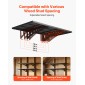 Ράφια τοίχου βαρέως τύπου VEVOR 2-Tier, 50 x 122 cm, επιτοίχια ράφια από χάλυβα, 500 x 1219 mm ανά ράφι Πλωτή μεταλλική σχάρα αποθήκευσης για γκαράζ με συνολική χωρητικότητα 254 kg, μαύρο