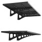 Ράφια τοίχου βαρέως τύπου VEVOR 2-Tier, 50 x 122 cm, επιτοίχια ράφια από χάλυβα, 500 x 1219 mm ανά ράφι Πλωτή μεταλλική σχάρα αποθήκευσης για γκαράζ με συνολική χωρητικότητα 254 kg, μαύρο