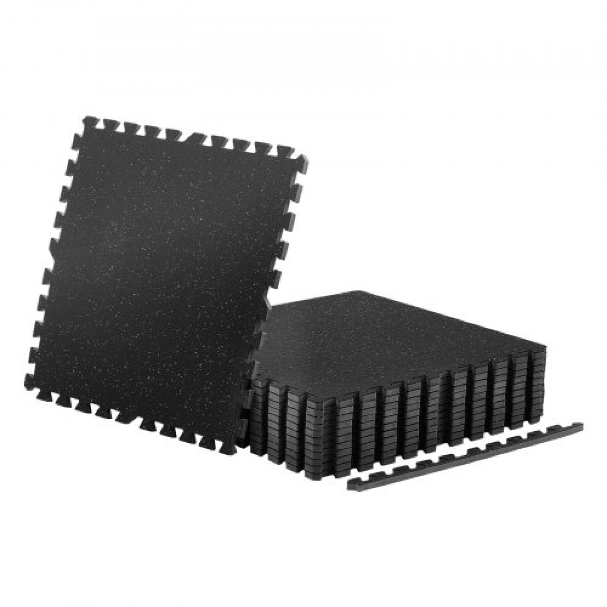VEVOR Puzzle Exercise Mats, 12 ΤΕΜ Χατάκια εξοπλισμού γυμναστικής, 610 x 610 x 14 mm, Σετ πατάκια αφρού EVA υψηλής πυκνότητας, μαλακά πλακάκια από καουτσούκ, προστατευτική επένδυση δαπέδου με γκρι κουκκίδες για οικιακό γυμναστήριο