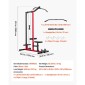 Μηχάνημα Pull Down VEVOR LAT, Μηχάνημα καλωδίων 2 σε 1 σειρών, Γυμναστήριο για το σπίτι με Cable Machines με ρυθμιζόμενο κάθισμα 3 επιπέδων, ρυθμιζόμενο κύλινδρο αφρού 4 επιπέδων, φορτίο 227 kg Lat Tower για πλάτη, στήθος, τρικέφαλο, μαύρο κόκκινο