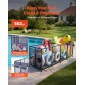 Κάδος αποθήκευσης πισίνας VEVOR, 262 x 81,5 x 89 cm, Rolling Pool Float Storage Organizer με πλαϊνές τσέπες & θήκη για noodles, ανθεκτικό μεταλλικό πλαίσιο, αναπνέον διχτυωτό καλάθι δίπλα στην πισίνα για πισίνες