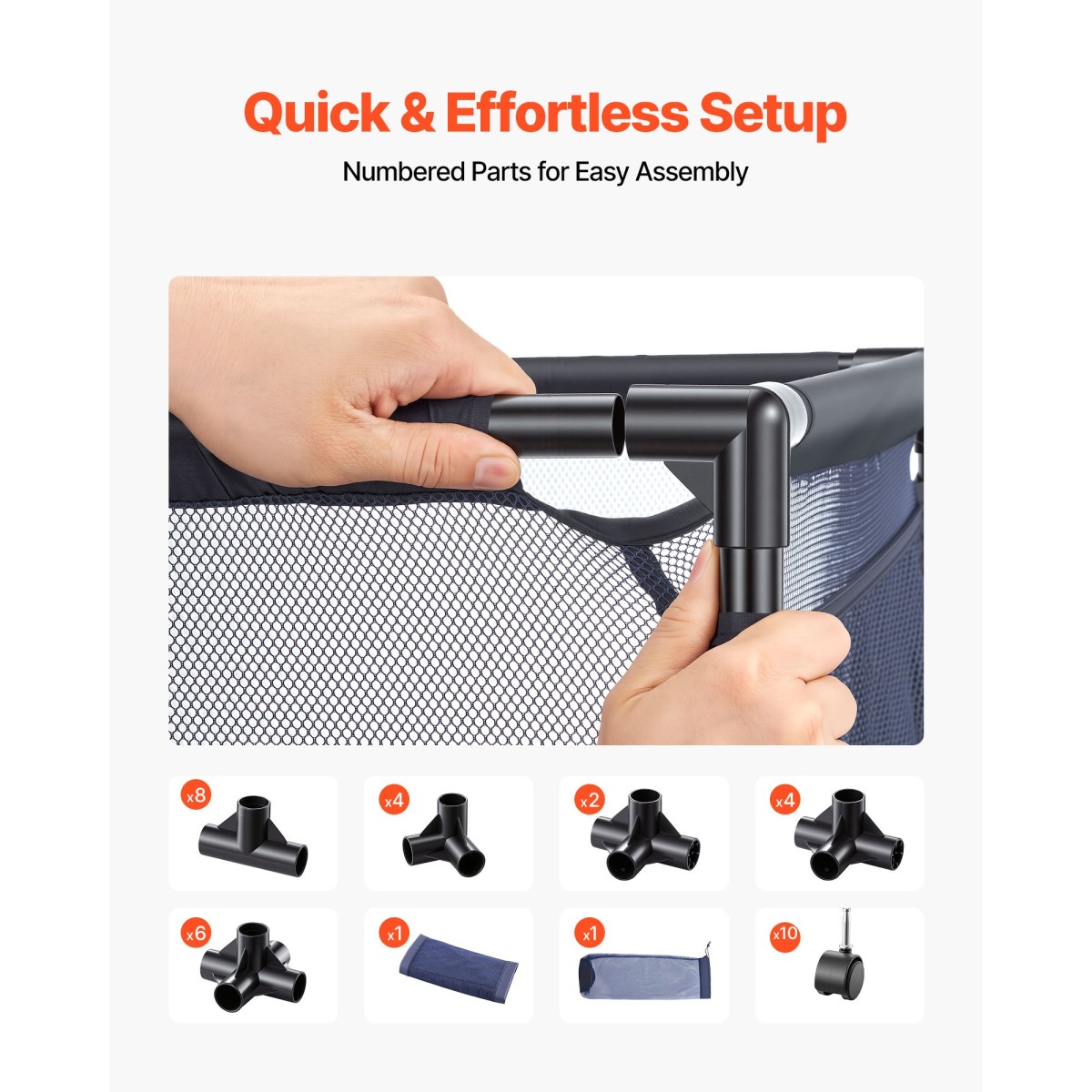 Κάδος αποθήκευσης πισίνας VEVOR, 262 x 81,5 x 89 cm, Rolling Pool Float Storage Organizer με πλαϊνές τσέπες & θήκη για noodles, ανθεκτικό μεταλλικό πλαίσιο, αναπνέον διχτυωτό καλάθι δίπλα στην πισίνα για πισίνες
