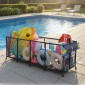 Κάδος αποθήκευσης πισίνας VEVOR, 262 x 81,5 x 89 cm, Rolling Pool Float Storage Organizer με πλαϊνές τσέπες & θήκη για noodles, ανθεκτικό μεταλλικό πλαίσιο, αναπνέον διχτυωτό καλάθι δίπλα στην πισίνα για πισίνες