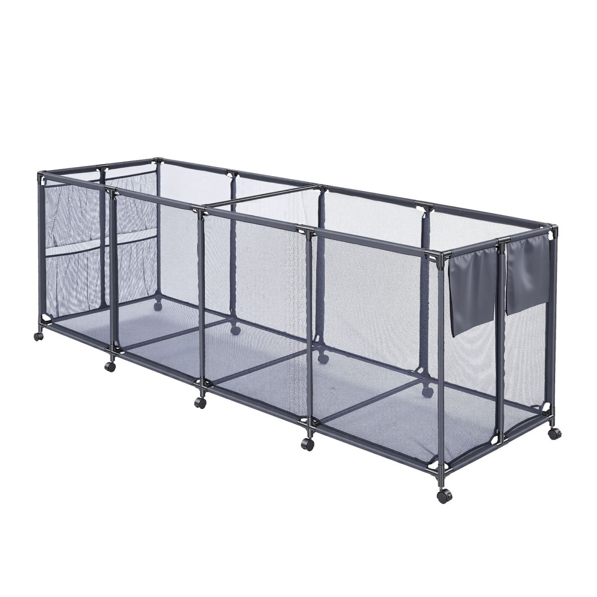 Κάδος αποθήκευσης πισίνας VEVOR, 262 x 81,5 x 89 cm, Rolling Pool Float Storage Organizer με πλαϊνές τσέπες & θήκη για noodles, ανθεκτικό μεταλλικό πλαίσιο, αναπνέον διχτυωτό καλάθι δίπλα στην πισίνα για πισίνες