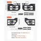 VEVOR Jeep Tube Doors, 4 Door, Κατάλληλες για 2018-2026 Jeep Wrangler JL & 2020-2026 Gladiator JT, Soldier Pattern Off Road Σωληνωτές μισές πόρτες με πιστοποίηση DOT πλευρικής όψης και λαστιχένια μαξιλαράκια