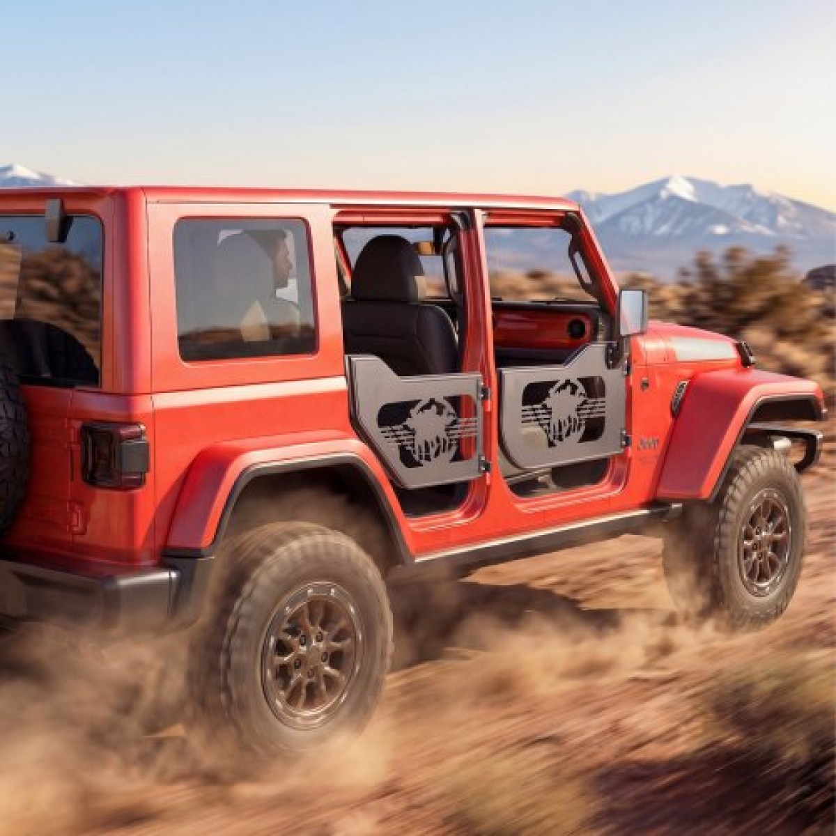 VEVOR Jeep Tube Doors, 4 Door, Κατάλληλες για 2018-2026 Jeep Wrangler JL & 2020-2026 Gladiator JT, Soldier Pattern Off Road Σωληνωτές μισές πόρτες με πιστοποίηση DOT πλευρικής όψης και λαστιχένια μαξιλαράκια