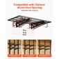 Ράφια τοίχου βαρέως τύπου VEVOR 2 επιπέδων, 610 x 1219 mm, επιτοίχια μονάδα ράφια από χάλυβα με γάντζους, 610 x 1219 mm ανά ράφι Πλωτή μεταλλική σχάρα αποθήκευσης για γκαράζ, συνολική χωρητικότητα 227 kg