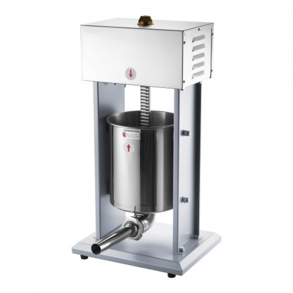 VEVOR Electric Sausage Stuffer, 22 LBS / 10 L Vertical Meat Filler with Stepless Speed ​​Adjustration, Ανοξείδωτη Μηχανή Γέμισης Λουκάνικων, Πεντάλ ποδιού & 4 Σωλήνες Γέμισης, για Εμπορική και Οικιακή χρήση