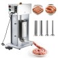 VEVOR Electric Sausage Stuffer, 22 LBS / 10 L Vertical Meat Filler with Stepless Speed ​​Adjustration, Ανοξείδωτη Μηχανή Γέμισης Λουκάνικων, Πεντάλ ποδιού & 4 Σωλήνες Γέμισης, για Εμπορική και Οικιακή χρήση