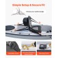 Κάθισμα VEVOR Kayak, 1 πακέτο πάχους 65 χλστ., Universal Paddle Board με στήριγμα πλάτης, μαλακό μαξιλάρι με επένδυση με τσάντα αποθήκευσης & ρυθμιζόμενους ιμάντες για SUP, κανό, ψαρόβαρκα, φουσκωτό καγιάκ