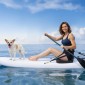 Κάθισμα VEVOR Kayak, 1 πακέτο πάχους 65 χλστ., Universal Paddle Board με στήριγμα πλάτης, μαλακό μαξιλάρι με επένδυση με τσάντα αποθήκευσης & ρυθμιζόμενους ιμάντες για SUP, κανό, ψαρόβαρκα, φουσκωτό καγιάκ