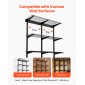 Ράφια τοίχου βαρέως τύπου VEVOR 3-Tier, 275 x 914 mm, επιτοίχια ράφια από χάλυβα, 275 x 914 mm ανά ράφι Πλωτή μεταλλική σχάρα αποθήκευσης για γκαράζ με συνολική χωρητικότητα 204 kg, μαύρο