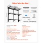 Ράφια τοίχου βαρέως τύπου VEVOR 3-Tier, 275 x 914 mm, επιτοίχια ράφια από χάλυβα, 275 x 914 mm ανά ράφι Πλωτή μεταλλική σχάρα αποθήκευσης για γκαράζ με συνολική χωρητικότητα 204 kg, μαύρο