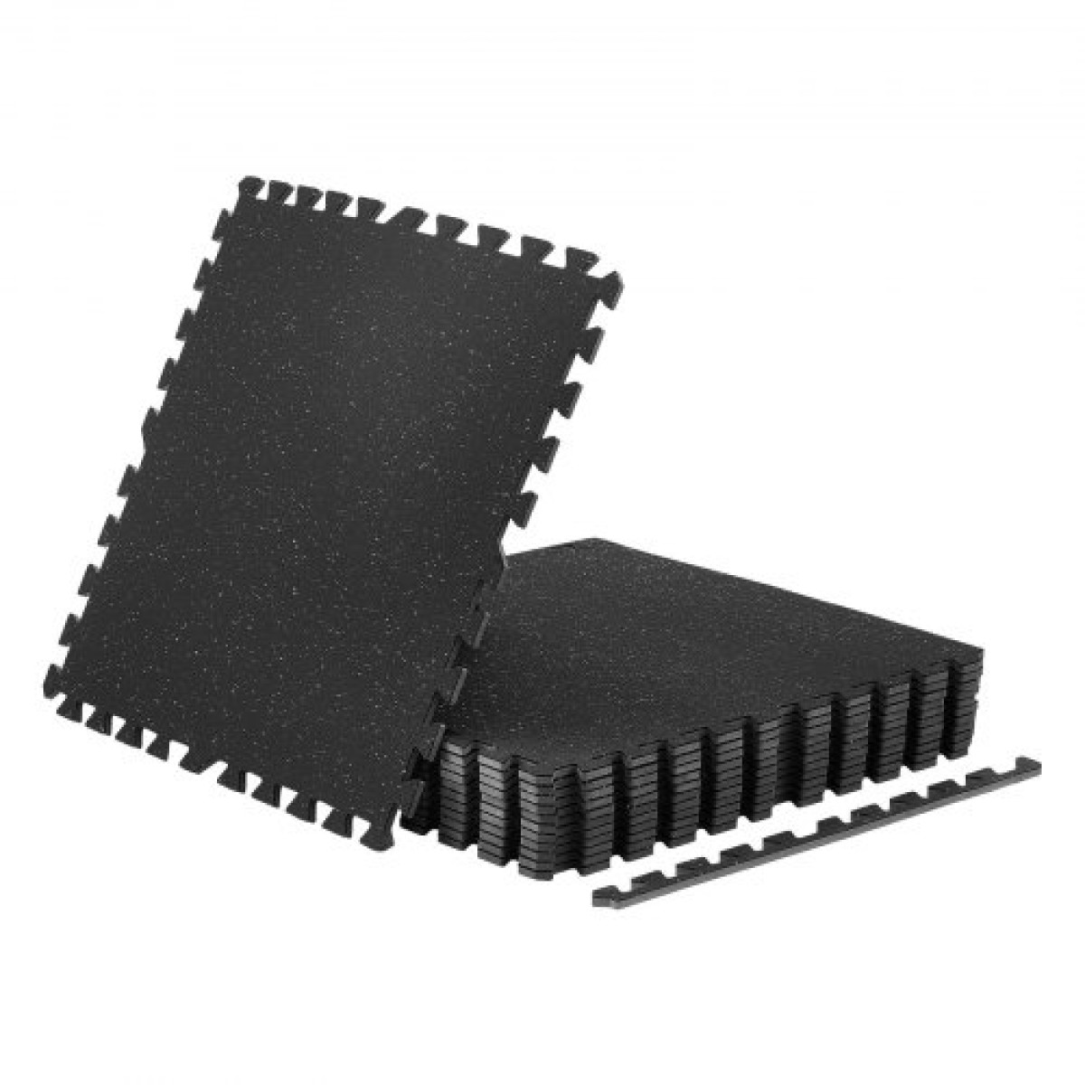 VEVOR Puzzle Exercise Mats, 12 ΤΕΜ Χατάκια εξοπλισμού γυμναστικής, 610 x 610 x 100 mm, Σετ πατάκια αφρού EVA υψηλής πυκνότητας, μαλακά πλακάκια από καουτσούκ, προστατευτική επένδυση δαπέδου με γκρι κουκκίδες για οικιακό γυμναστήριο
