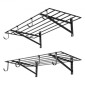 Ράφια τοίχου βαρέως τύπου VEVOR 2-Tier, 61 x 122 cm, επιτοίχια ράφια από ατσάλι με γάντζους, 610 x 1219 mm ανά ράφι Πλωτή μεταλλική σχάρα αποθήκευσης με συνολική χωρητικότητα 235 kg, μαύρο