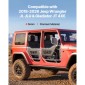 VEVOR Jeep Tube Doors, 4 Door, Συμβατές με Jeep Wrangler JL JLU & Gladiator JT 4XE 2018-2026, Ατσάλινες μισές σωληνοειδείς πόρτες εκτός δρόμου με πλευρική όψη και λαστιχένια μαξιλαράκια με πιστοποίηση DOT