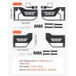 VEVOR Jeep Tube Doors, 4 Door, Συμβατές με Jeep Wrangler JL JLU & Gladiator JT 4XE 2018-2026, Ατσάλινες μισές σωληνοειδείς πόρτες εκτός δρόμου με πλευρική όψη και λαστιχένια μαξιλαράκια με πιστοποίηση DOT