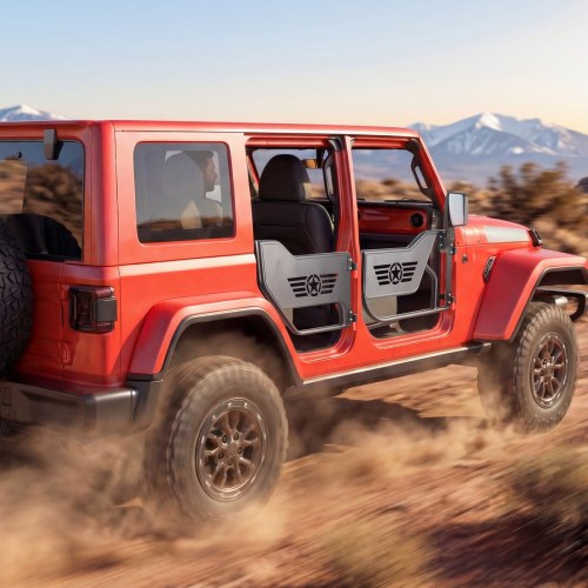 VEVOR Jeep Tube Doors, 4 Door, Συμβατές με Jeep Wrangler JL JLU & Gladiator JT 4XE 2018-2026, Ατσάλινες μισές σωληνοειδείς πόρτες εκτός δρόμου με πλευρική όψη και λαστιχένια μαξιλαράκια με πιστοποίηση DOT