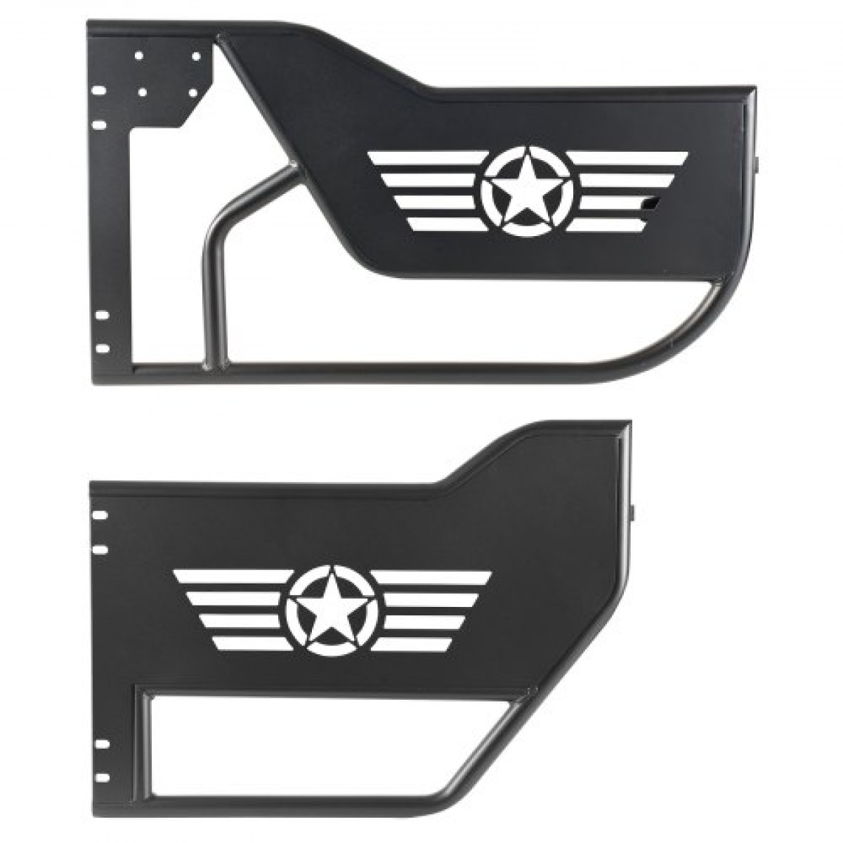 VEVOR Jeep Tube Doors, 4 Door, Συμβατές με Jeep Wrangler JL JLU & Gladiator JT 4XE 2018-2026, Ατσάλινες μισές σωληνοειδείς πόρτες εκτός δρόμου με πλευρική όψη και λαστιχένια μαξιλαράκια με πιστοποίηση DOT