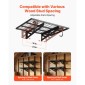Ράφια τοίχου βαρέως τύπου VEVOR 2 επιπέδων, 610 x 914 mm, επιτοίχια μονάδα ράφια από χάλυβα με γάντζους, 610 x 914 mm ανά ράφι Πλωτή μεταλλική σχάρα αποθήκευσης για γκαράζ, συνολική χωρητικότητα 227 kg