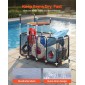 VEVOR Pool Storage Bin, 169 x 85 x 165 cm, Rolling Pool Float Storage Organizer με πλαϊνές τσέπες & ράφι βάσης για noodles, ανθεκτικό πλαστικό πλαίσιο, δικτυωτό καλάθι με παιχνίδια δίπλα στην πισίνα για πισίνες