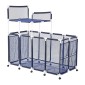 VEVOR Pool Storage Bin, 169 x 85 x 165 cm, Rolling Pool Float Storage Organizer με πλαϊνές τσέπες & ράφι βάσης για noodles, ανθεκτικό πλαστικό πλαίσιο, δικτυωτό καλάθι με παιχνίδια δίπλα στην πισίνα για πισίνες