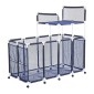 VEVOR Pool Storage Bin, 169 x 85 x 165 cm, Rolling Pool Float Storage Organizer με πλαϊνές τσέπες & ράφι βάσης για noodles, ανθεκτικό πλαστικό πλαίσιο, δικτυωτό καλάθι με παιχνίδια δίπλα στην πισίνα για πισίνες