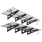 Ράφια τοίχου βαρέως τύπου VEVOR 2 επιπέδων, 8 Pack 305 x 914 mm Μονάδα ράφια τοίχου από χάλυβα με γάντζους, 610 x 1828 mm ανά ράφι Πλωτή μεταλλική σχάρα αποθήκευσης, 454 kg Συνολικό βάρος, Μαύρο