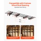 Ράφια τοίχου βαρέως τύπου VEVOR 2 επιπέδων, 4 Pack 305 x 914 mm Steel Wall Mounted Shelving Unit, 305 x 1828 mm Per Shelf Floating Storage Μεταλλική σχάρα για γκαράζ, 272 kg Συνολικό βάρος, Μαύρο