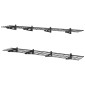 Ράφια τοίχου βαρέως τύπου VEVOR 2 επιπέδων, 4 Pack 305 x 914 mm Steel Wall Mounted Shelving Unit, 305 x 1828 mm Per Shelf Floating Storage Μεταλλική σχάρα για γκαράζ, 272 kg Συνολικό βάρος, Μαύρο