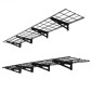 Ράφια τοίχου βαρέως τύπου VEVOR 2 επιπέδων, 4 Pack 305 x 914 mm Steel Wall Mounted Shelving Unit, 305 x 1828 mm Per Shelf Floating Storage Μεταλλική σχάρα για γκαράζ, 272 kg Συνολικό βάρος, Μαύρο