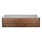 VEVOR Γαλβανισμένο υπερυψωμένο κρεβάτι κήπου, 240 x 120 x 62 cm, ορθογώνιο μεταλλικό κουτί φυτευτής εξωτερικού χώρου, υπερυψωμένο κουτί φύτευσης χωρίς πάτο με γάντια, αλουμίνιο ψευδάργυρο, για καλλιέργεια λουλουδιών λαχανικών, βαθύ ξύλο