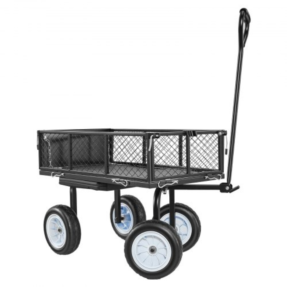 VEVOR Garden Cart με κάθισμα, 226,8 kg, Rolling Steel Garden Work κάθισμα με ρόδες, σκαμπό κηπουρικής βαρέως τύπου, με δίσκο εργαλείων & ρυθμιζόμενη λαβή, βαγόνι εξωτερικού χώρου για αυλή, για γκαζόν, βεράντα, πίσω αυλή, μαύρο