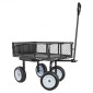 VEVOR Garden Cart με κάθισμα, 226,8 kg, Rolling Steel Garden Work κάθισμα με ρόδες, σκαμπό κηπουρικής βαρέως τύπου, με δίσκο εργαλείων & ρυθμιζόμενη λαβή, βαγόνι εξωτερικού χώρου για αυλή, για γκαζόν, βεράντα, πίσω αυλή, μαύρο