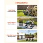 VEVOR Garden Cart με κάθισμα, 226,8 kg, Rolling Steel Garden Work κάθισμα με ρόδες, σκαμπό κηπουρικής βαρέως τύπου, με δίσκο εργαλείων & ρυθμιζόμενη λαβή, βαγόνι εξωτερικού χώρου για αυλή, για γκαζόν, βεράντα, πίσω αυλή, μαύρο