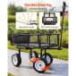 VEVOR Garden Cart με κάθισμα, 226,8 kg, Rolling Steel Garden Work κάθισμα με ρόδες, σκαμπό κηπουρικής βαρέως τύπου, με δίσκο εργαλείων & ρυθμιζόμενη λαβή, βαγόνι εξωτερικού χώρου για αυλή, για γκαζόν, βεράντα, πίσω αυλή, μαύρο