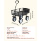 VEVOR Garden Cart με κάθισμα, 226,8 kg, Rolling Steel Garden Work κάθισμα με ρόδες, σκαμπό κηπουρικής βαρέως τύπου, με δίσκο εργαλείων & ρυθμιζόμενη λαβή, βαγόνι εξωτερικού χώρου για αυλή, για γκαζόν, βεράντα, πίσω αυλή, μαύρο