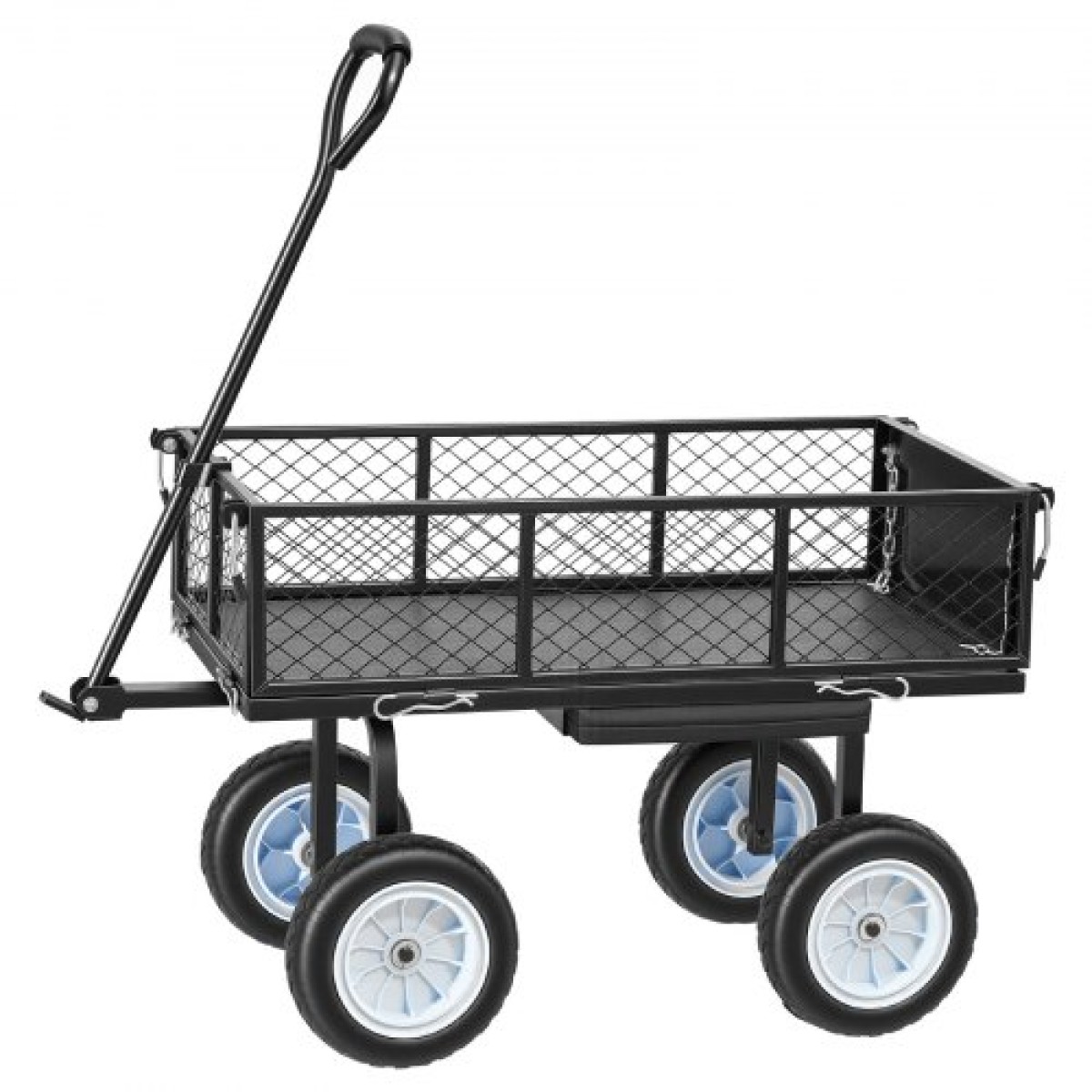 VEVOR Garden Cart με κάθισμα, 226,8 kg, Rolling Steel Garden Work κάθισμα με ρόδες, σκαμπό κηπουρικής βαρέως τύπου, με δίσκο εργαλείων & ρυθμιζόμενη λαβή, βαγόνι εξωτερικού χώρου για αυλή, για γκαζόν, βεράντα, πίσω αυλή, μαύρο