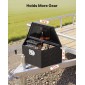 VEVOR Trailer Tongue Box, 660 x 330 x 305 mm Αλουμινένιο κουτί εργαλειοθήκης ρυμουλκούμενου ρυμουλκούμενου, Organizer αποθήκευσης βαρέως τύπου με κλειδαριά και κλειδιά, στήθος εργαλείων χρησιμότητας για κρεβάτι φορτηγών, RV, SUV, όχημα εκτός δρόμου, Μαύρο