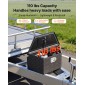 VEVOR Trailer Tongue Box, 660 x 330 x 305 mm Αλουμινένιο κουτί εργαλειοθήκης ρυμουλκούμενου ρυμουλκούμενου, Organizer αποθήκευσης βαρέως τύπου με κλειδαριά και κλειδιά, στήθος εργαλείων χρησιμότητας για κρεβάτι φορτηγών, RV, SUV, όχημα εκτός δρόμου, Μαύρο
