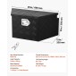 VEVOR Trailer Tongue Box, 660 x 330 x 305 mm Αλουμινένιο κουτί εργαλειοθήκης ρυμουλκούμενου ρυμουλκούμενου, Organizer αποθήκευσης βαρέως τύπου με κλειδαριά και κλειδιά, στήθος εργαλείων χρησιμότητας για κρεβάτι φορτηγών, RV, SUV, όχημα εκτός δρόμου, Μαύρο