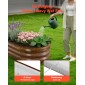 VEVOR 2 Pack Γαλβανισμένα υπερυψωμένα κρεβάτια κήπου, 1200 x 600 x 300 mm, Οβάλ μεταλλικά κουτιά φυτευτήρων εξωτερικού χώρου, κουτί κήπου χωρίς πάτο με γάντια, αλουμίνιο-ψευδάργυρος, για φύτευση λουλουδιών λαχανικών, βαθύ ξύλο