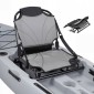 Κάθισμα VEVOR Kayak, 1 πακέτο 34 χιλ. Ανυψωμένου ύψους, Universal αναδιπλούμενο κάθισμα κανό με ρυθμιζόμενο στήριγμα πλάτης, ρυθμιζόμενους ιμάντες και πλαίσιο από κράμα αλουμινίου για κάθισμα στην κορυφή/ψάρεμα/φουσκωτό καγιάκ και κανό