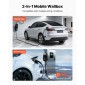 VEVOR Mobile Wallbox, 22 kW 32A, Φορητός φορτιστής EV Τύπου 2, Φορτιστής αυτοκινήτου ηλεκτρικού οχήματος 3 φάσεων με καλώδιο φόρτισης 7 m, βύσμα CEE32, οθόνη LCD, ρυθμιζόμενος σταθμός φόρτισης EV, κιβώτιο ελέγχου IP66