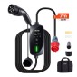 VEVOR Mobile Wallbox, 22 kW 32A, Φορητός φορτιστής EV Τύπου 2, Φορτιστής αυτοκινήτου ηλεκτρικού οχήματος 3 φάσεων με καλώδιο φόρτισης 7 m, βύσμα CEE32, οθόνη LCD, ρυθμιζόμενος σταθμός φόρτισης EV, κιβώτιο ελέγχου IP66
