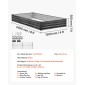 VEVOR 2 Pack Γαλβανισμένα υπερυψωμένα κρεβάτια κήπου, 2400 x 1200 x 300 mm, Ορθογώνια μεταλλικά κουτιά φυτευτήρων κιτ εξωτερικού χώρου, υπερυψωμένο κουτί φύτευσης με γάντια, Alu-Zinc, για καλλιέργεια λουλουδιών λαχανικών, σκούρο γκρι