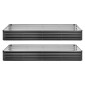 VEVOR 2 Pack Γαλβανισμένα υπερυψωμένα κρεβάτια κήπου, 2400 x 1200 x 300 mm, Ορθογώνια μεταλλικά κουτιά φυτευτήρων κιτ εξωτερικού χώρου, υπερυψωμένο κουτί φύτευσης με γάντια, Alu-Zinc, για καλλιέργεια λουλουδιών λαχανικών, σκούρο γκρι