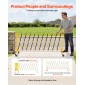 VEVOR Industrial Expandable Barricade, 3,94m Expandable Safety Barricade, Flaxible Mobile Barricade with Locking Casters, Portable Folding Gate Security Traffic Fence for Driveway Warehouse Elevator