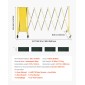 VEVOR Industrial Expandable Barricade, 3,94m Expandable Safety Barricade, Flaxible Mobile Barricade with Locking Casters, Portable Folding Gate Security Traffic Fence for Driveway Warehouse Elevator